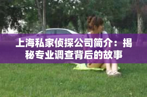上海私家侦探公司简介：揭秘专业调查背后的故事