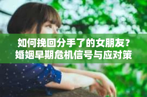 如何挽回分手了的女朋友？婚姻早期危机信号与应对策略