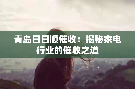 青岛日日顺催收：揭秘家电行业的催收之道