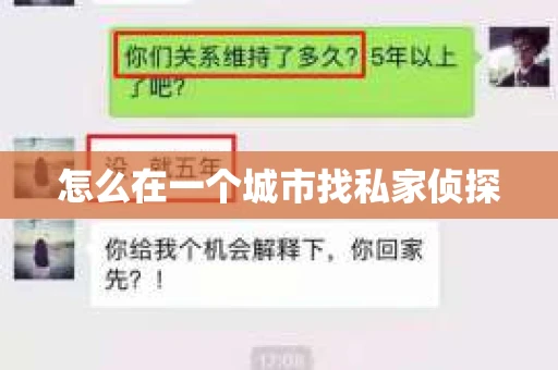 怎么在一个城市找私家侦探