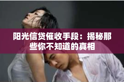 阳光信贷催收手段：揭秘那些你不知道的真相