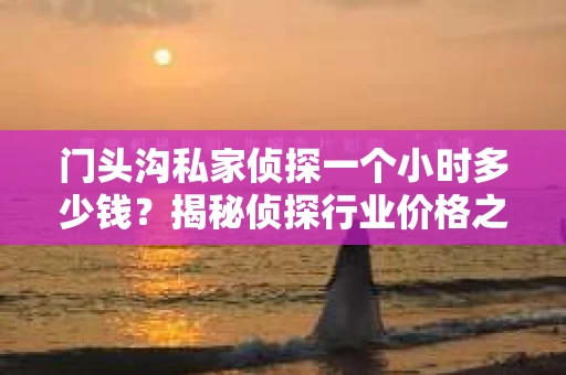 门头沟私家侦探一个小时多少钱？揭秘侦探行业价格之谜