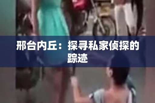 邢台内丘：探寻私家侦探的踪迹