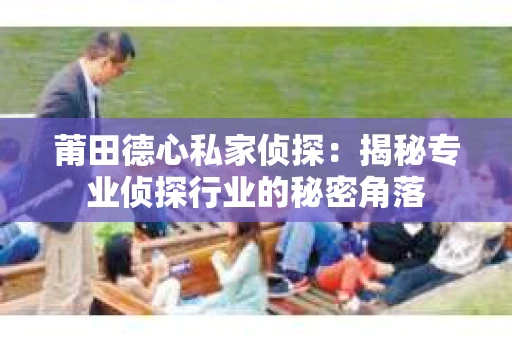 莆田德心私家侦探：揭秘专业侦探行业的秘密角落