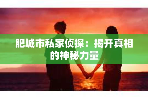 肥城市私家侦探：揭开真相的神秘力量