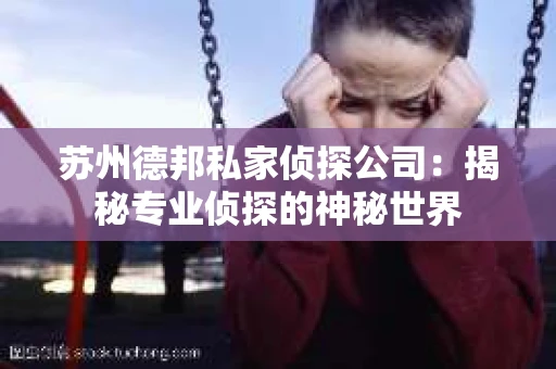 苏州德邦私家侦探公司：揭秘专业侦探的神秘世界