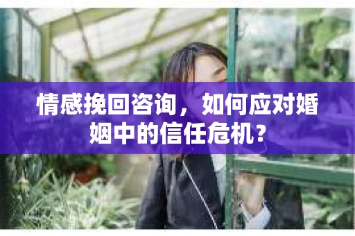 情感挽回咨询，如何应对婚姻中的信任危机？