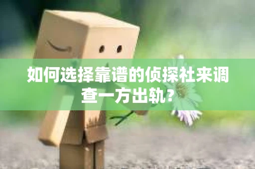 如何选择靠谱的侦探社来调查一方出轨？