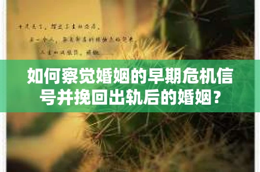 如何察觉婚姻的早期危机信号并挽回出轨后的婚姻？